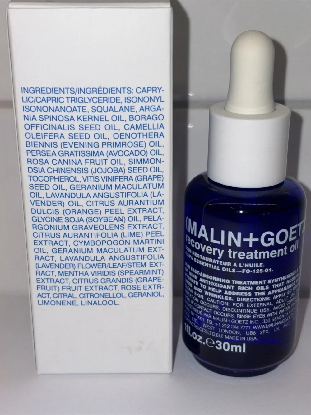 MALIN+GOETZ Recovery Treatment Oil - Blue & White Dropper Bottle